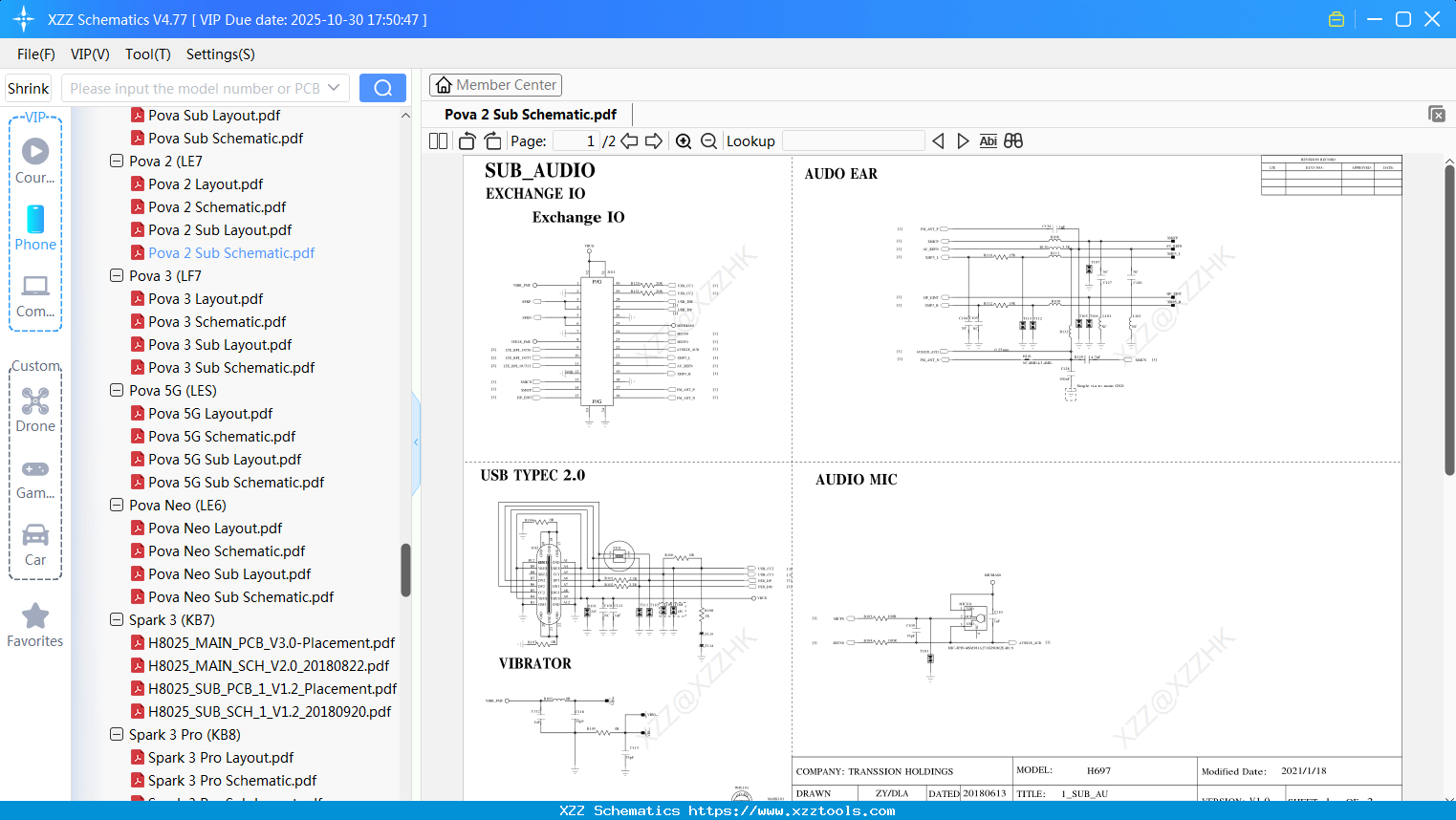 Tecno Pova 2 Sub Schematic